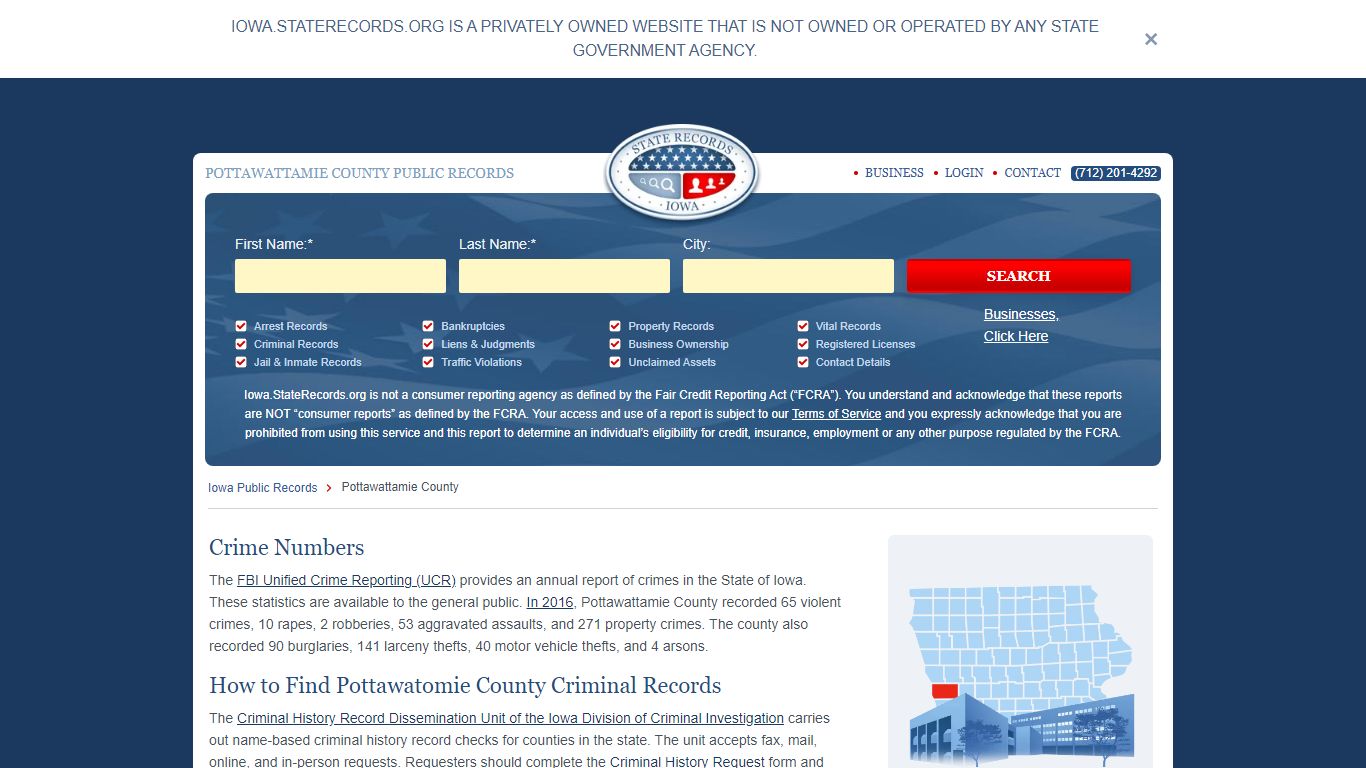 Pottawattamie County Arrest, Court, and Public Records